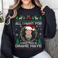 "All I Want For Christmas Is D Maye" Sweatshirt – Drake Maye Football Fan Crewneck Gift