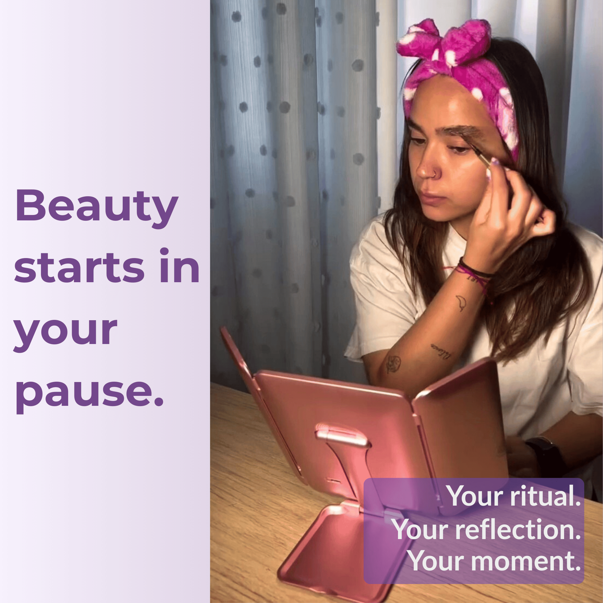 Rose InBella Compact & Travel Mirror with LED Light – Rechargeable
