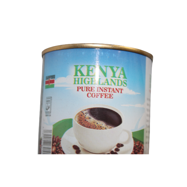 Kenya Highlands Pure Instant Coffee 50g angled front package view