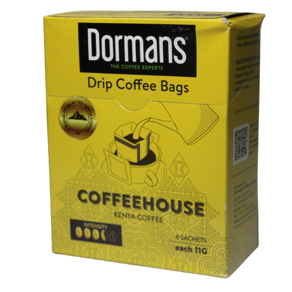 Dormans Coffee House Drip Coffee Bags 11g angled package view