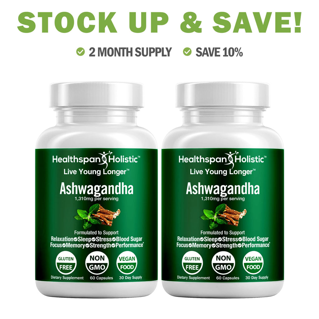 Organic Ashwagandha Adaptogen 60 Capsules