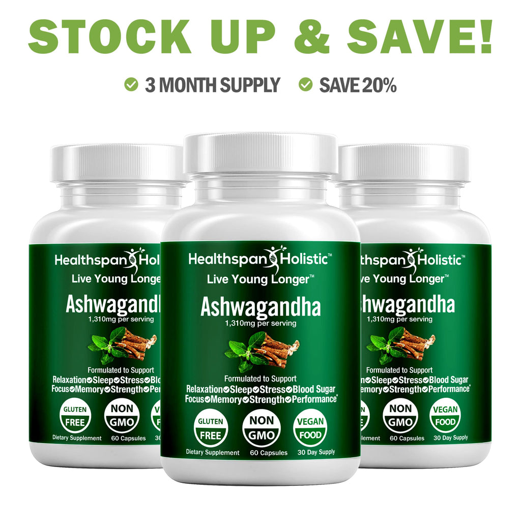 Organic Ashwagandha Adaptogen 60 Capsules