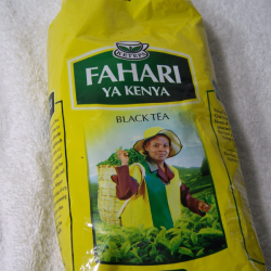 Fahari Ya Kenya black tea package close-up showing Kenyan tea branding