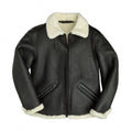 Men B-6 Black Shearling Bomber Jacket