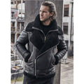 B3 Classic Bomber Shearling Sheepskin Motorcycle Leather Jacket