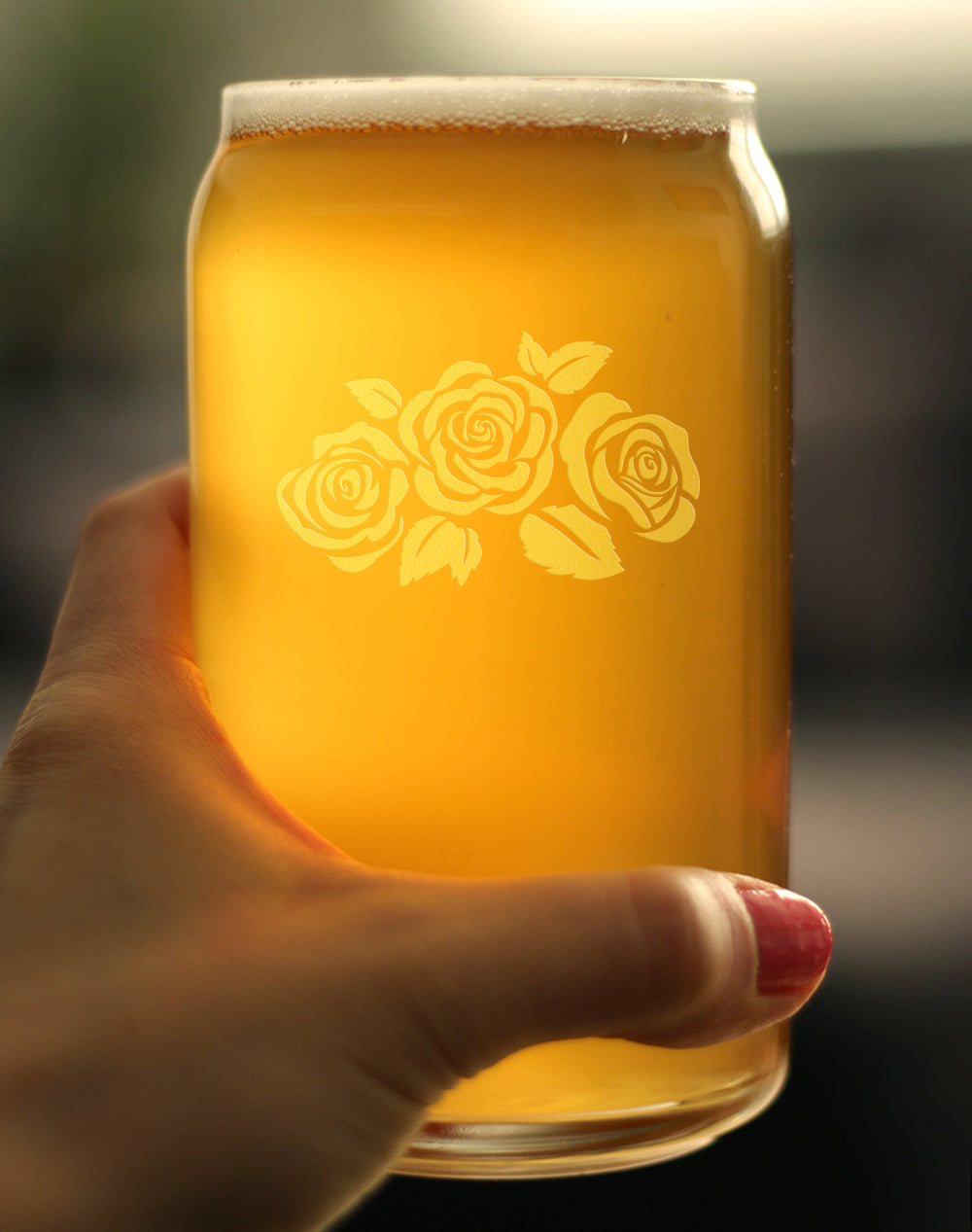 Roses - 16 Ounce Beer Can Pint Glass