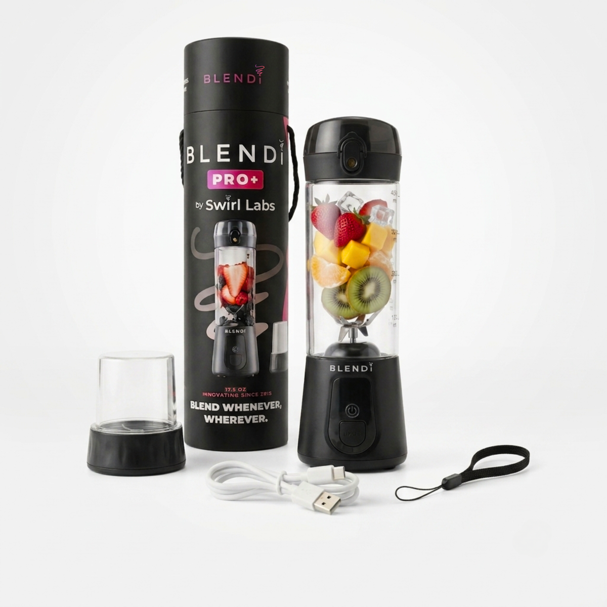 BLENDi Pro+ Portable Blender – 120W, 17oz, Crushes Ice, USB-C Rechargeable