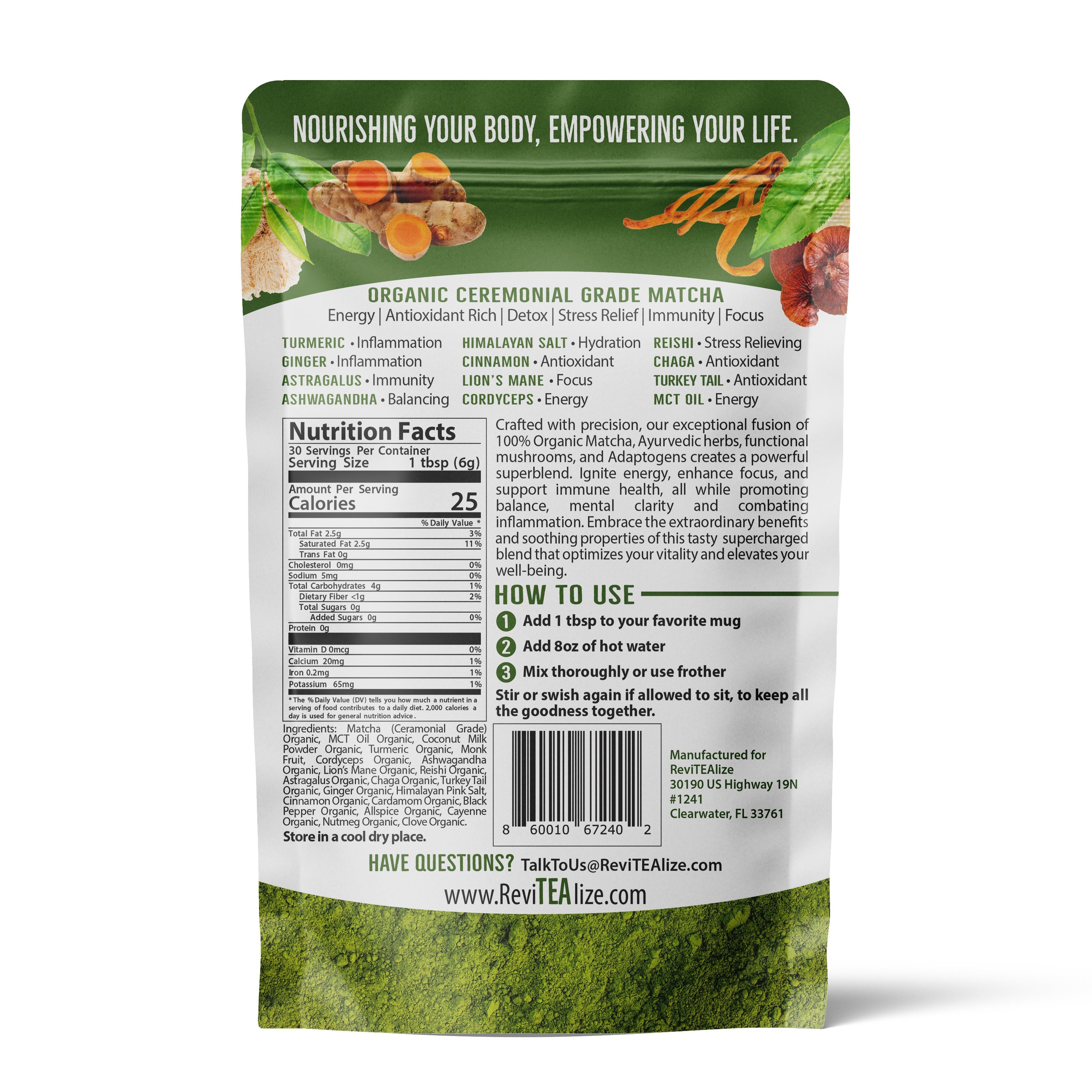 Matcha Mushroom Blend - 30 Servings