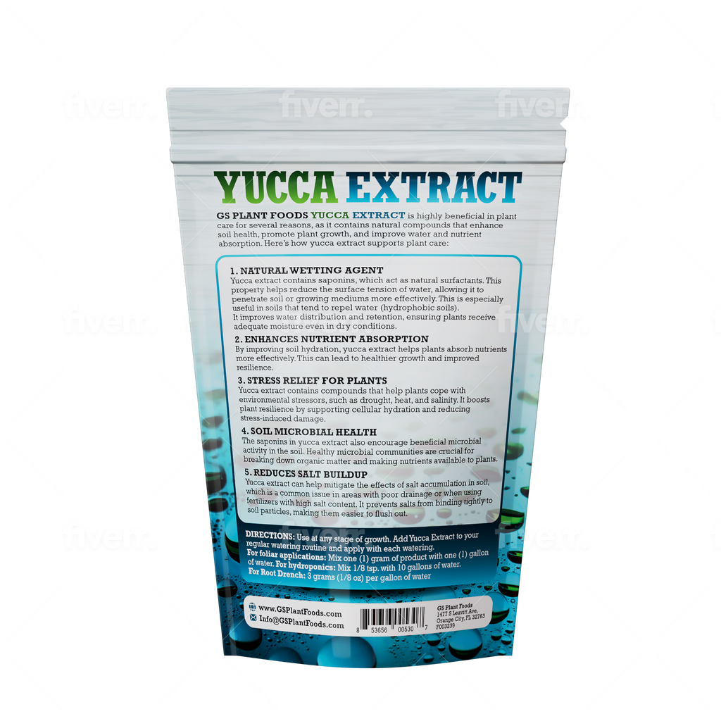 Organic Yucca Extract for Plants & Soil | GS Plant Foods