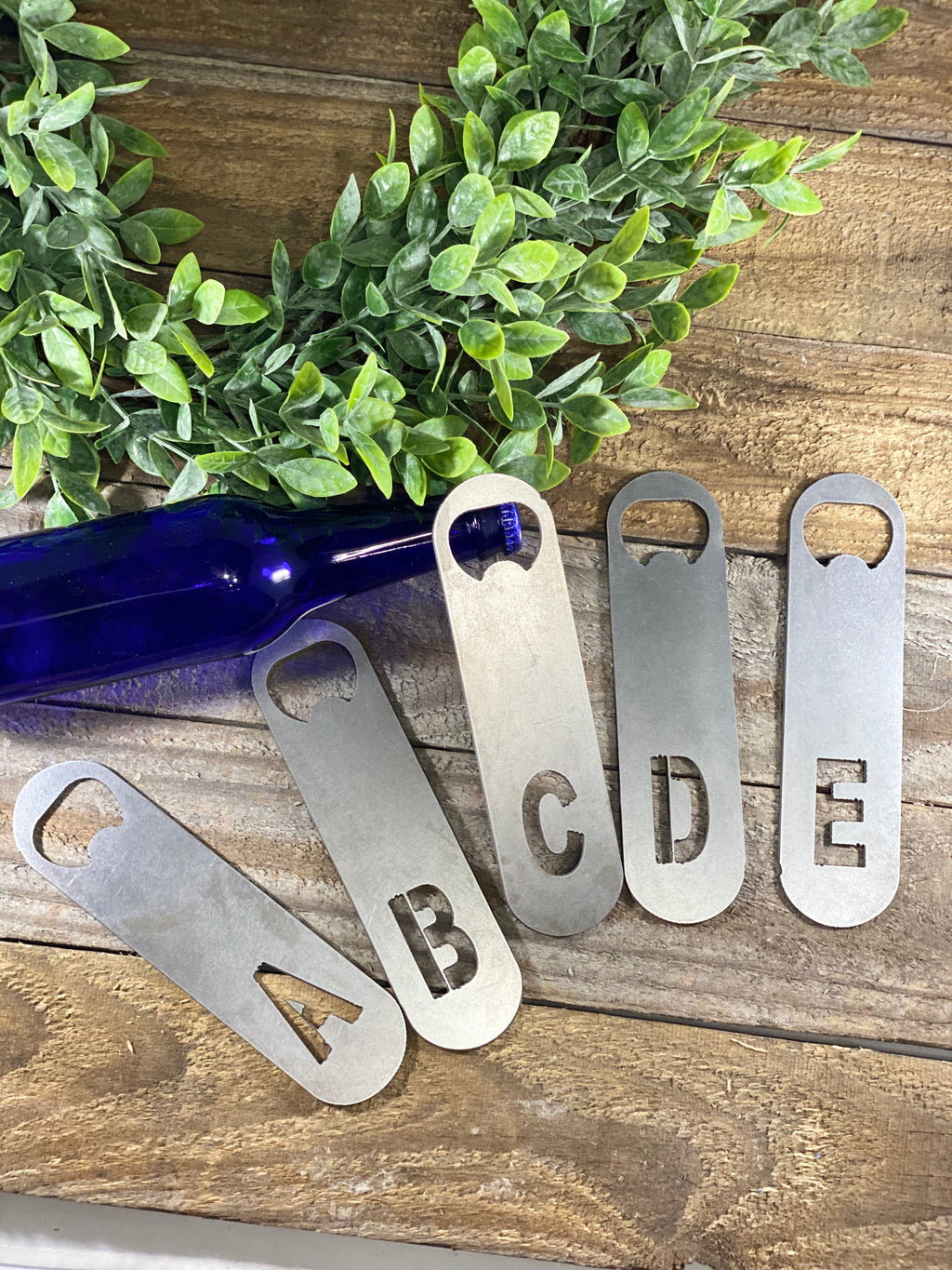 Personalized Last Name Letter Bartender Style Bottle Openers