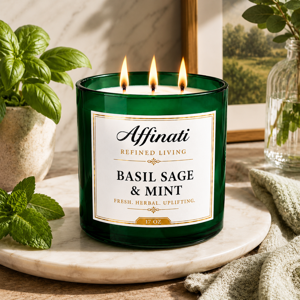 Basil Sage & Mint 3-Wick Candle