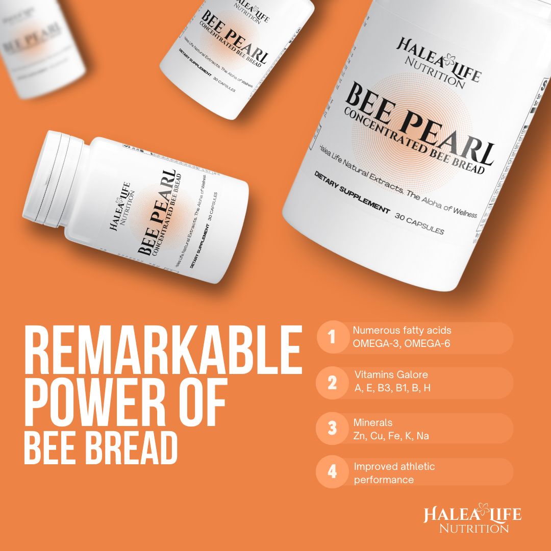 Bee Pearl Bee Bread Capsules with Vitamin C