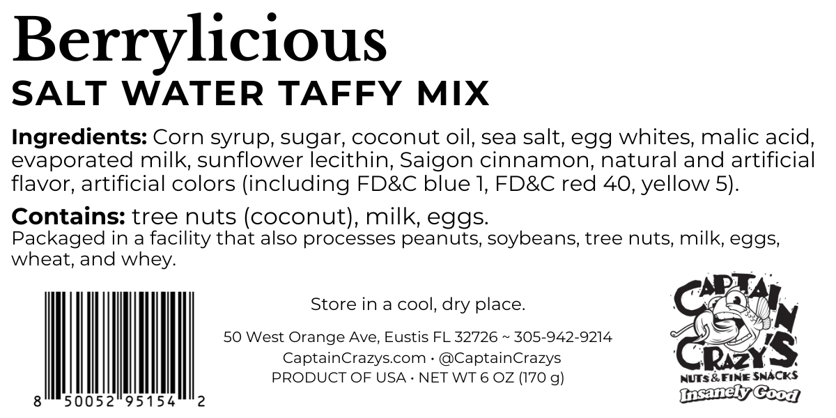Berrylicious Mix Salt Water Taffy Mix
