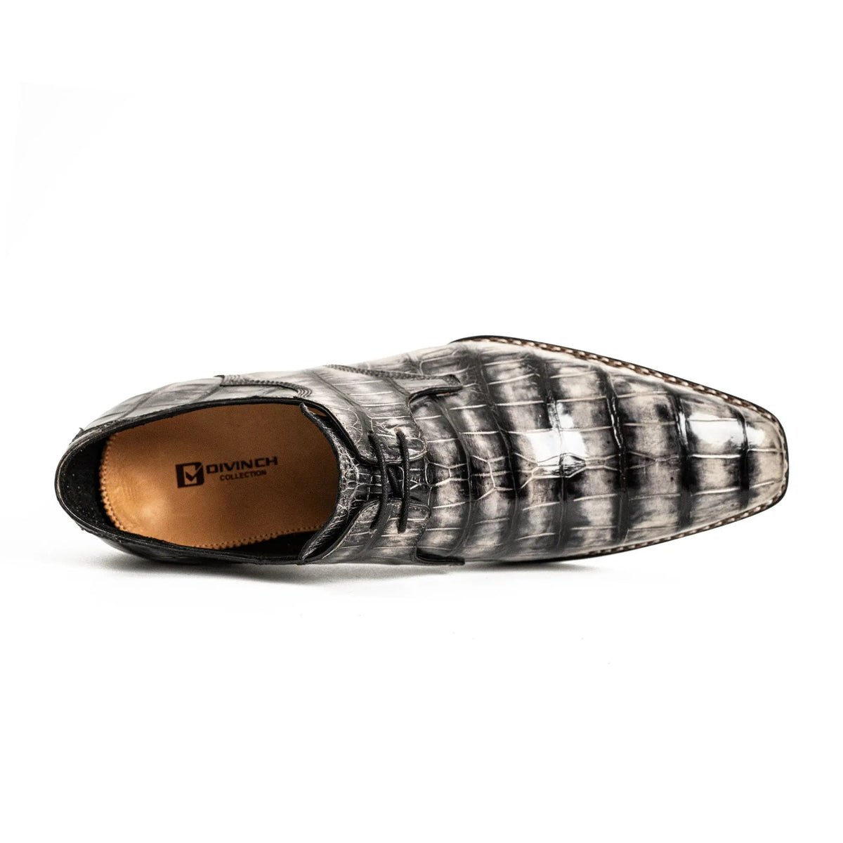 Silver and Black Textured Monk Shoe