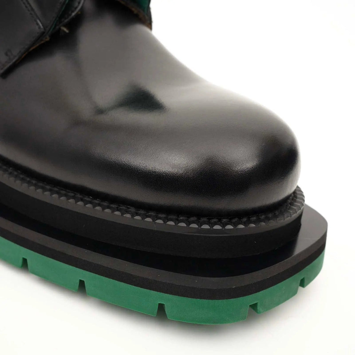 Black Plain-Toe Calf Leather Derby Shoes