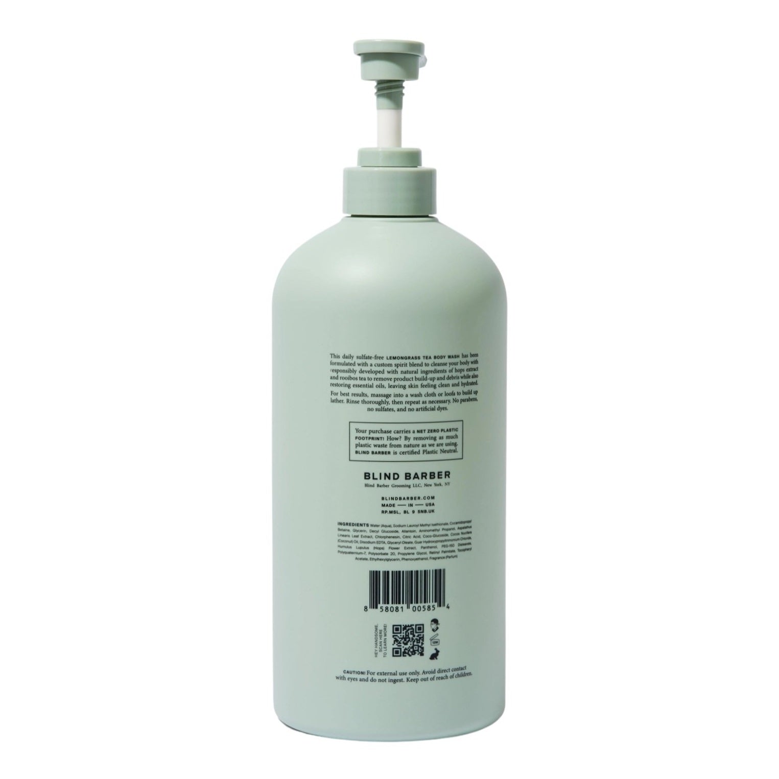 Blind Barber Lemongrass Tea Body Wash