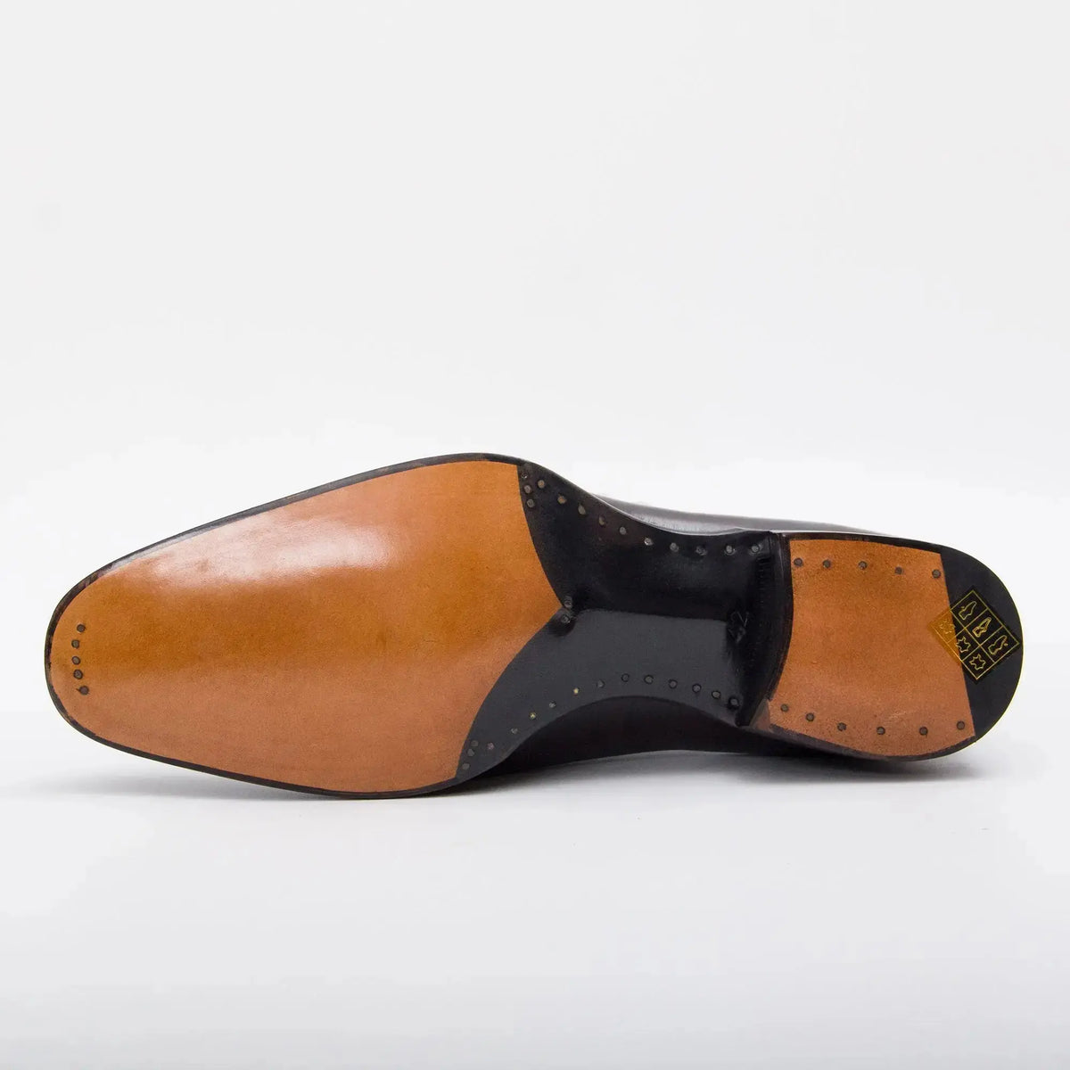 Black Wingtip Derby Shoes with Scale-Pattern Texture