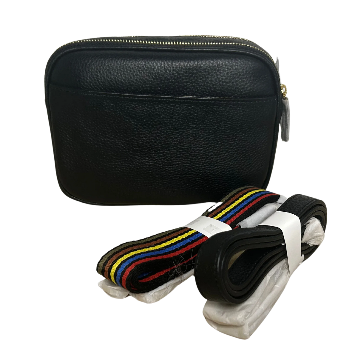 Sophia Full-Grain Leather Crossbody Bag – Double-Zip Travel & Everyday Purse