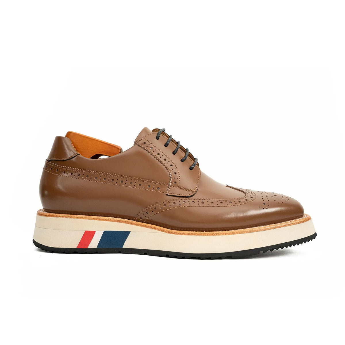 Brown Derby Shoe with Rounded Toe