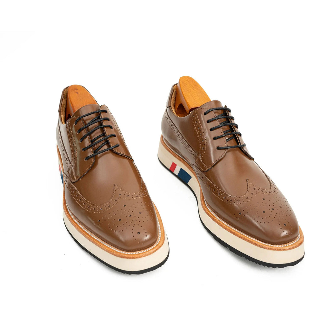 Brown Derby Shoe with Rounded Toe