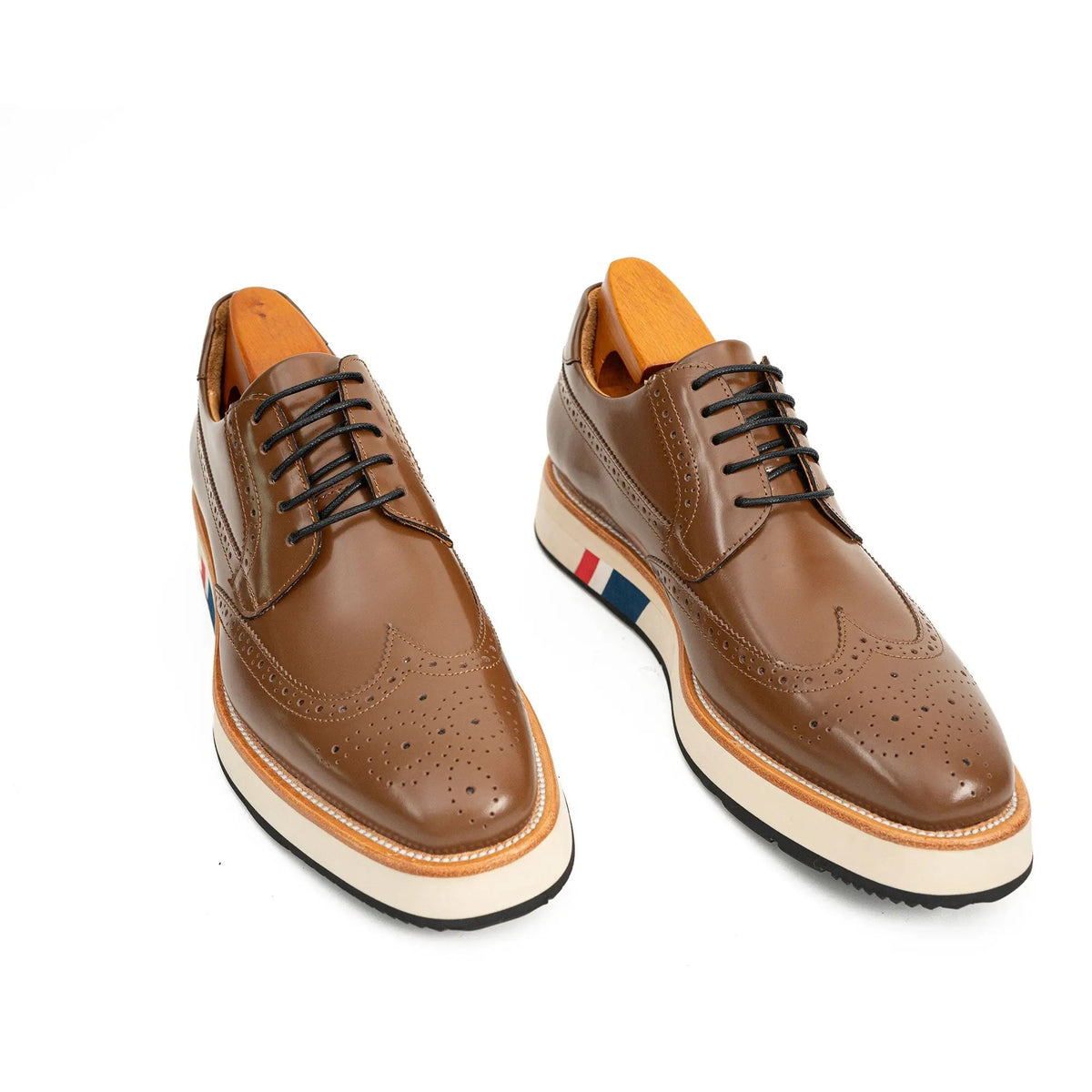 Brown Derby Shoe with Rounded Toe