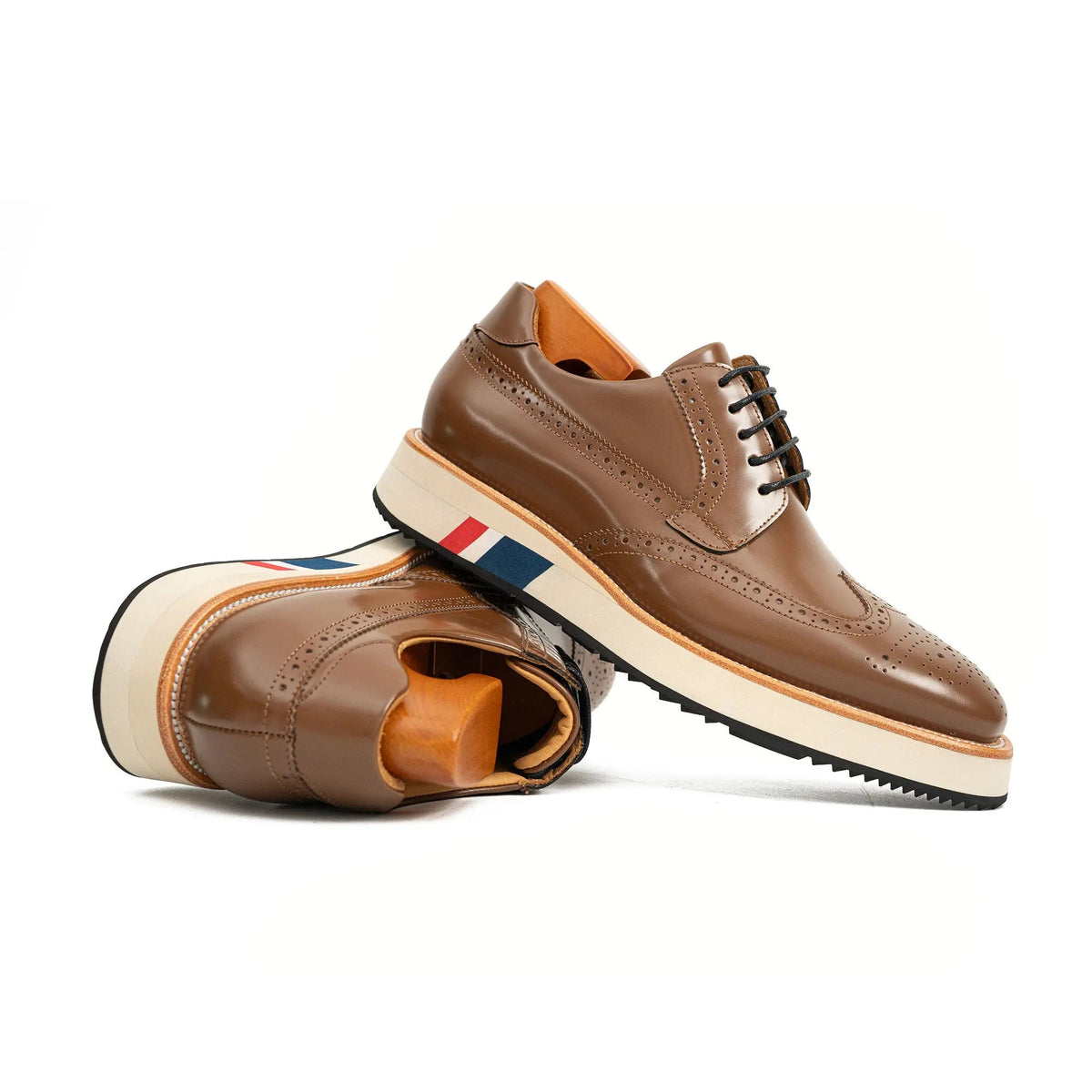 Brown Derby Shoe with Rounded Toe