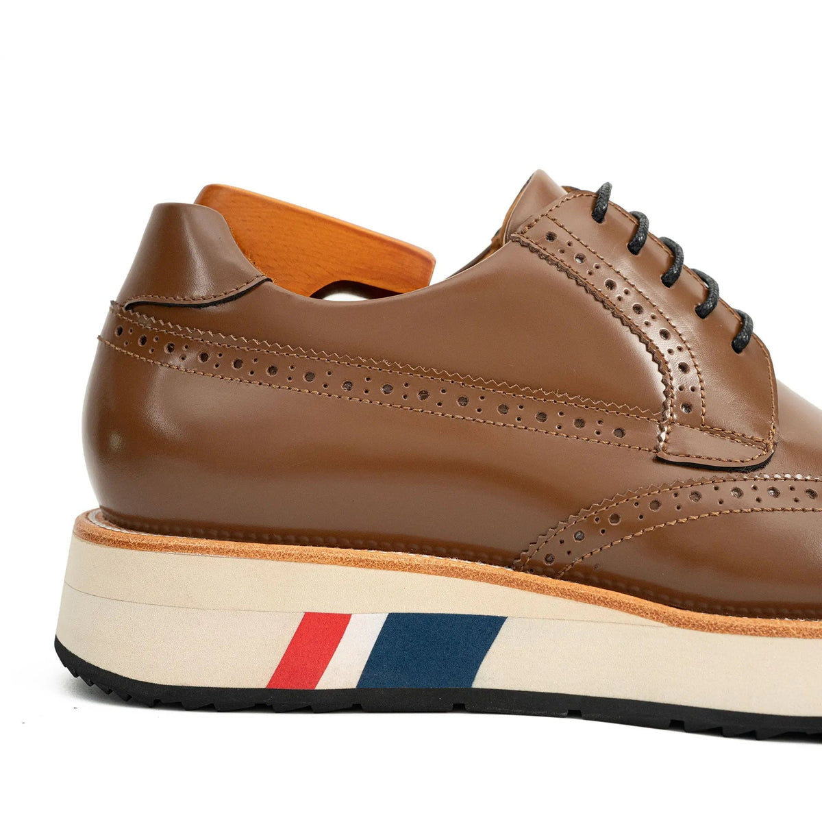 Brown Derby Shoe with Rounded Toe