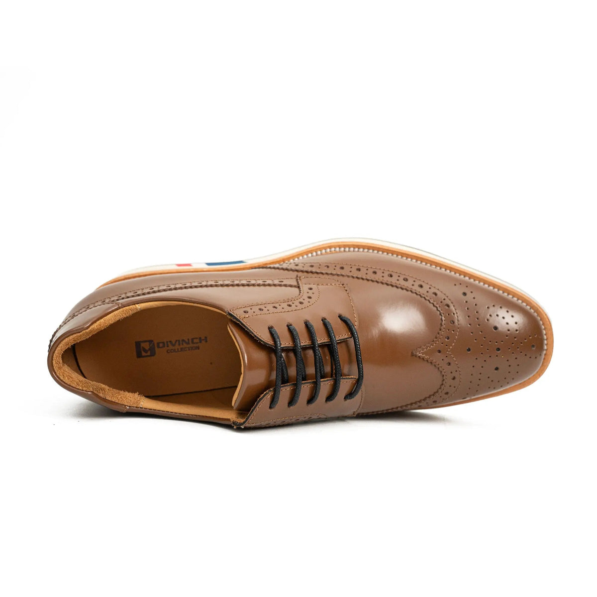 Brown Derby Shoe with Rounded Toe