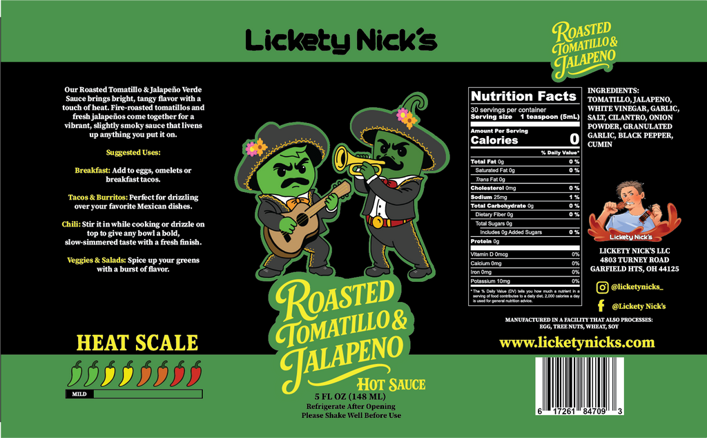 Roasted Tomatillo & Jalapeño Verde Hot Sauce