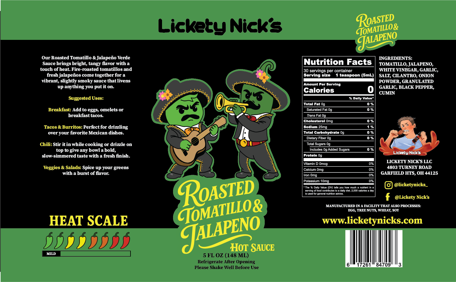 Roasted Tomatillo & Jalapeño Verde Hot Sauce