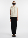 Cable-Knit Vest with Detachable Quilted Hood • BYMANYC ® New York