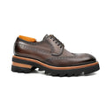 Brown Wingtip Derby Shoes with Brown-Band Lug Sole