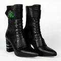 Michaela V Marta Black Leather Knee-High Boots