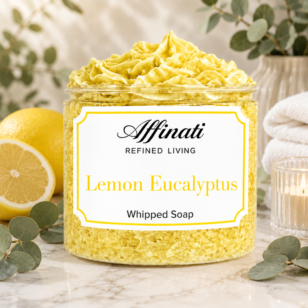 Lemon Eucalyptus Whipped Soap - 20 oz