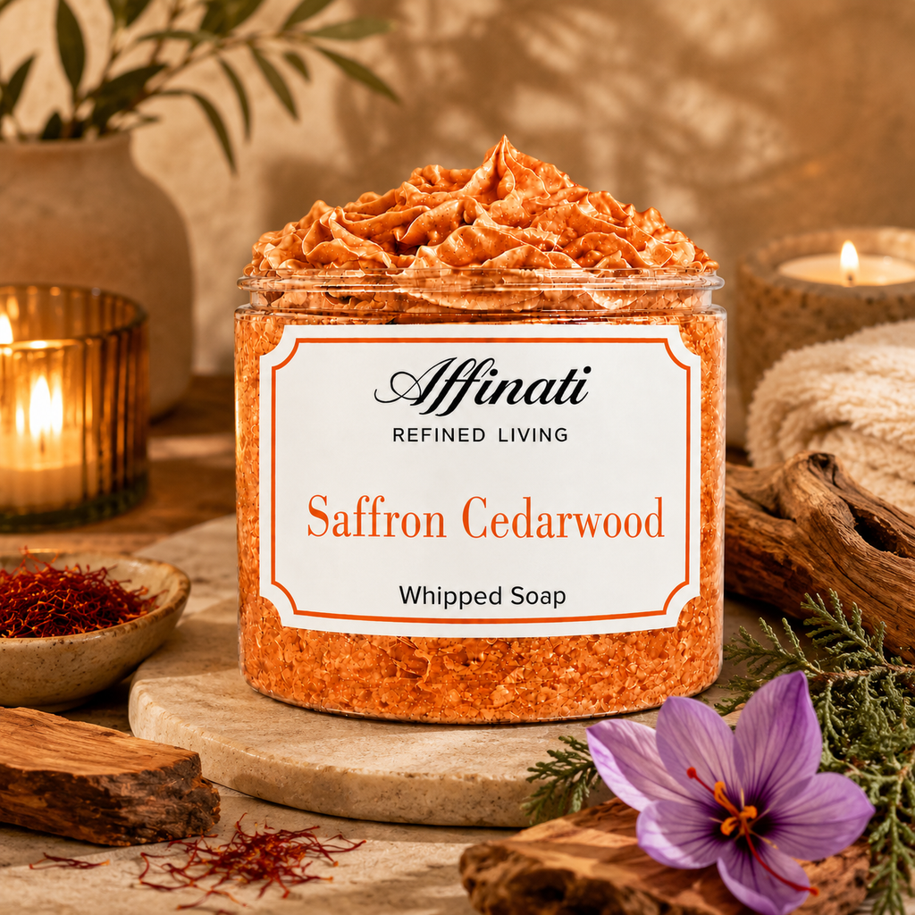 Saffron Cedarwood Whipped Soap - 20 oz