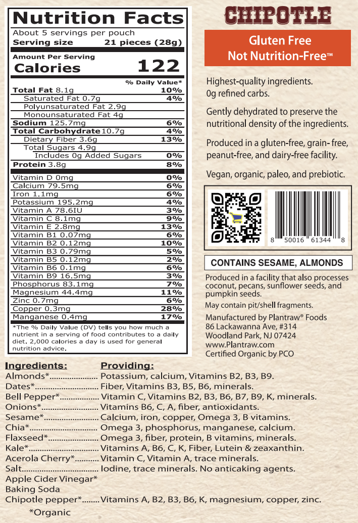 Complete Crackers - CHIPOTLE (5oz): Gluten-Free, Dehydrated