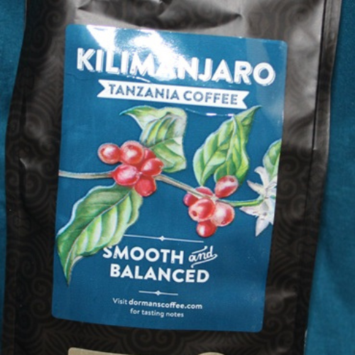 Dormans Kilimanjaro Tanzania Coffee smooth and balanced front label close up
