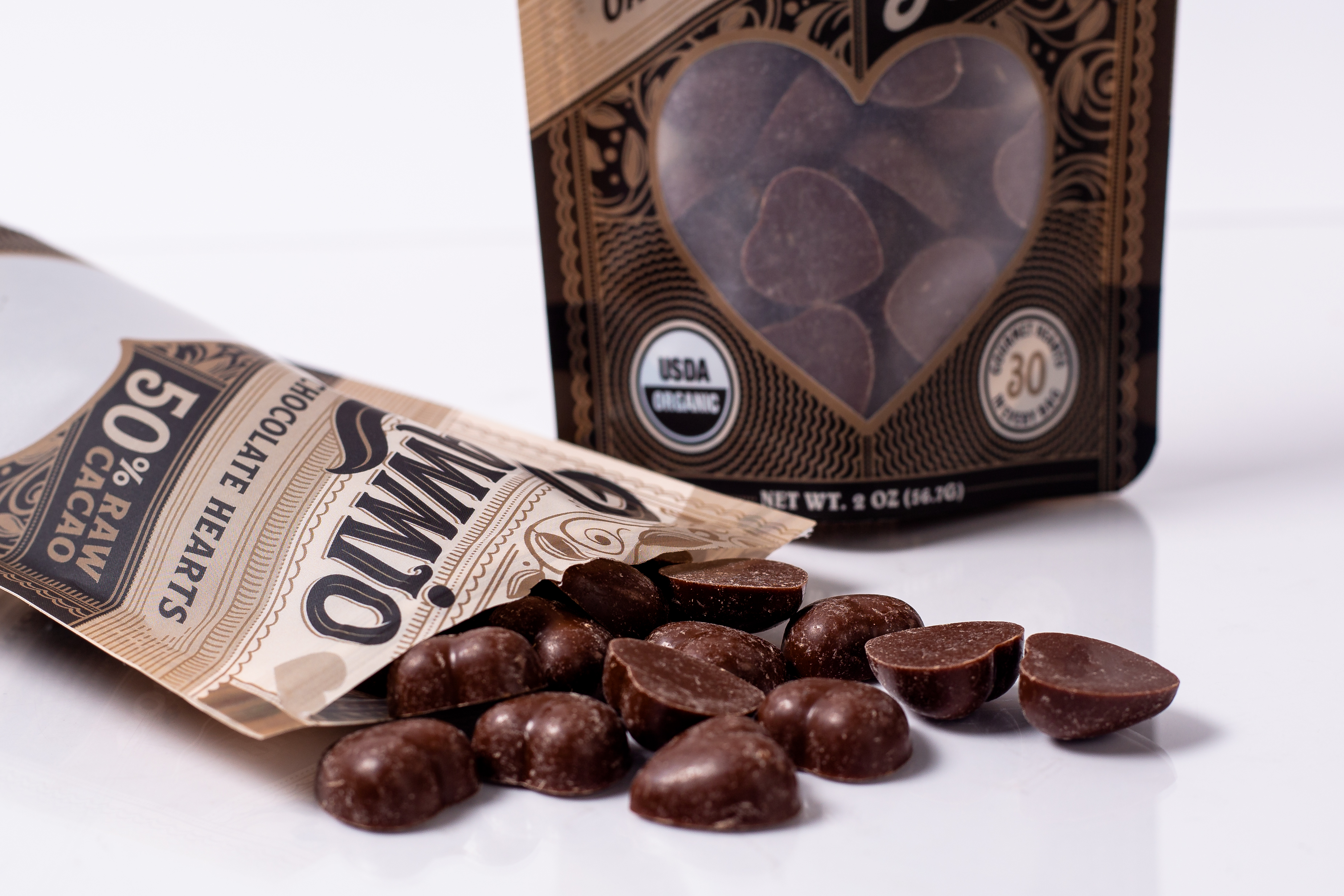 Raw Oat Milk Chocolate Hearts