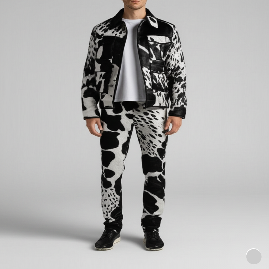 Cowhide Jacket And Pant Set Pony Skin Jacket