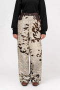 Hair-On Cowhide Pants – Premium Pony Hair Cow Print Unisex