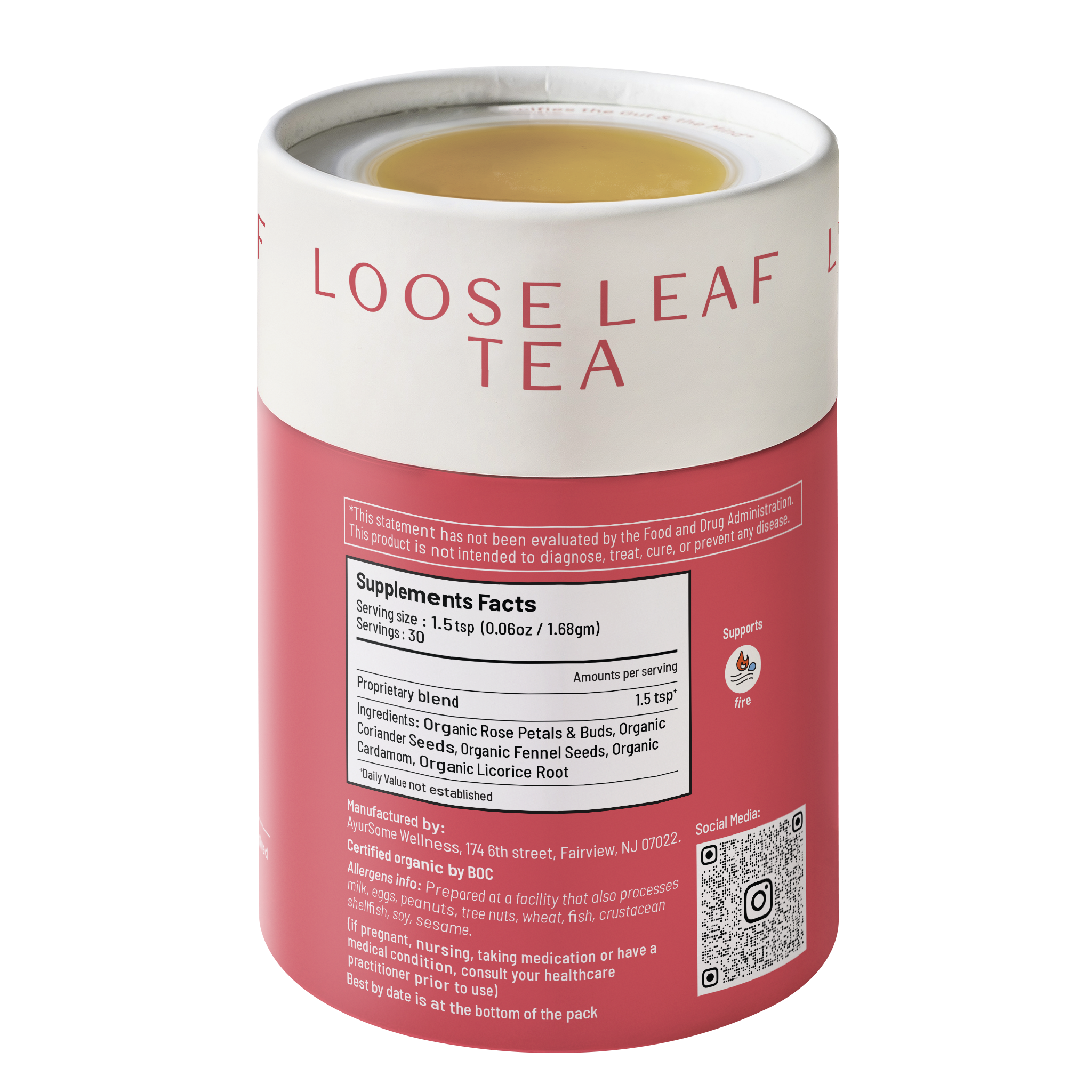 Cup-It-Cool Tea | Organic Rose & Licorice Herbs Tea Blend