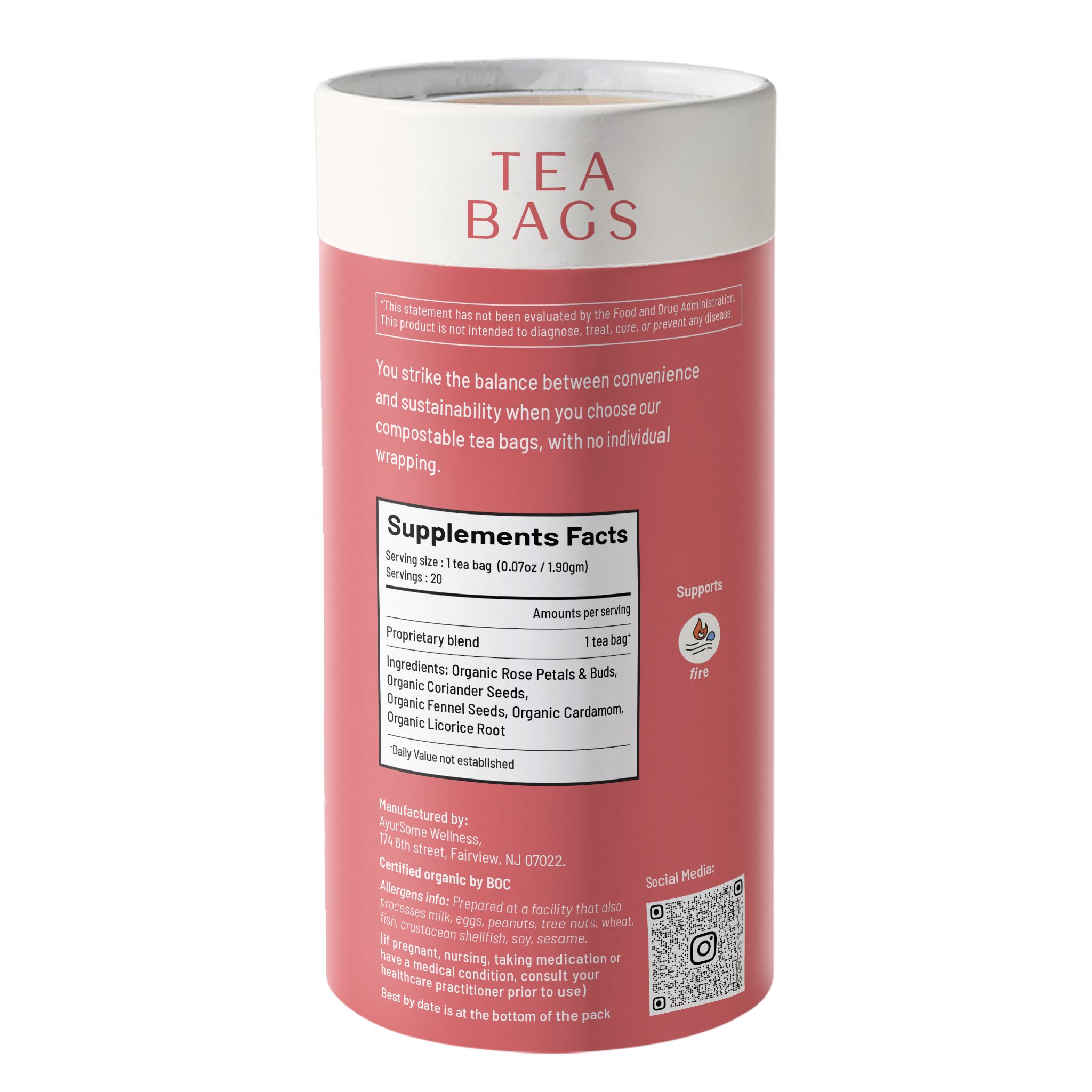 Cup-It-Cool Tea | Organic Rose & Licorice Herbs Tea Blend