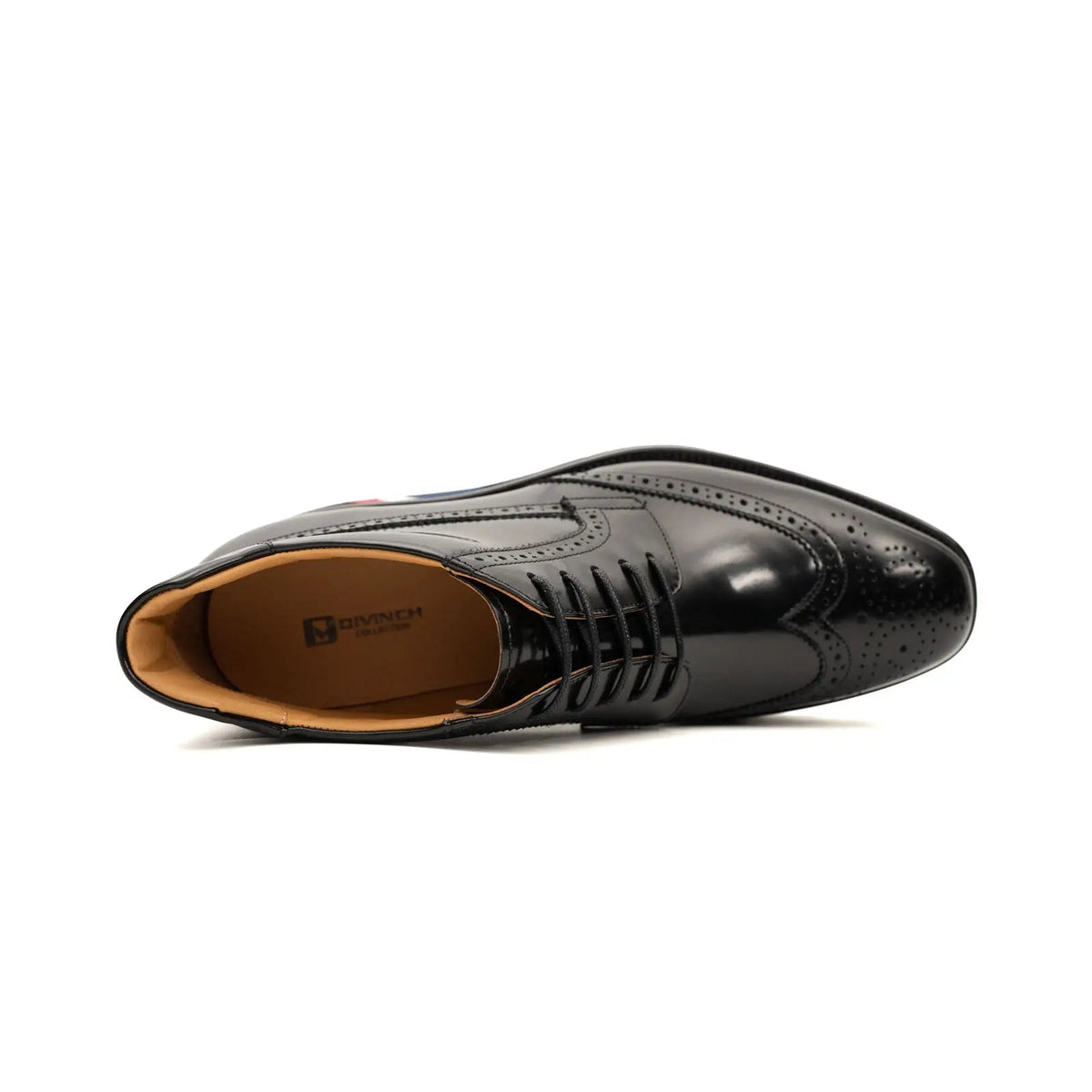 Black Platform Ankle-Height Lace-Up Shoe