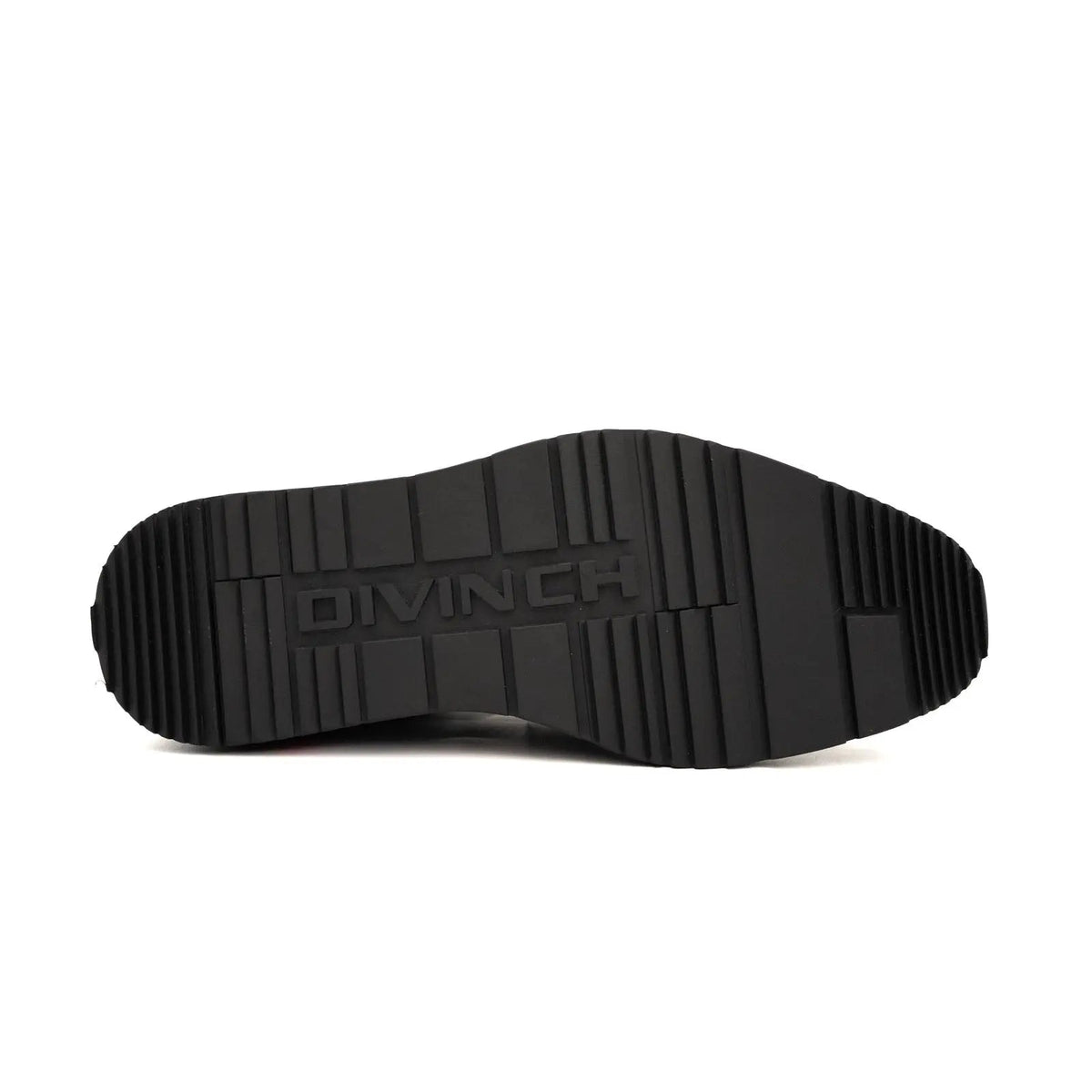 Black Platform Ankle-Height Lace-Up Shoe