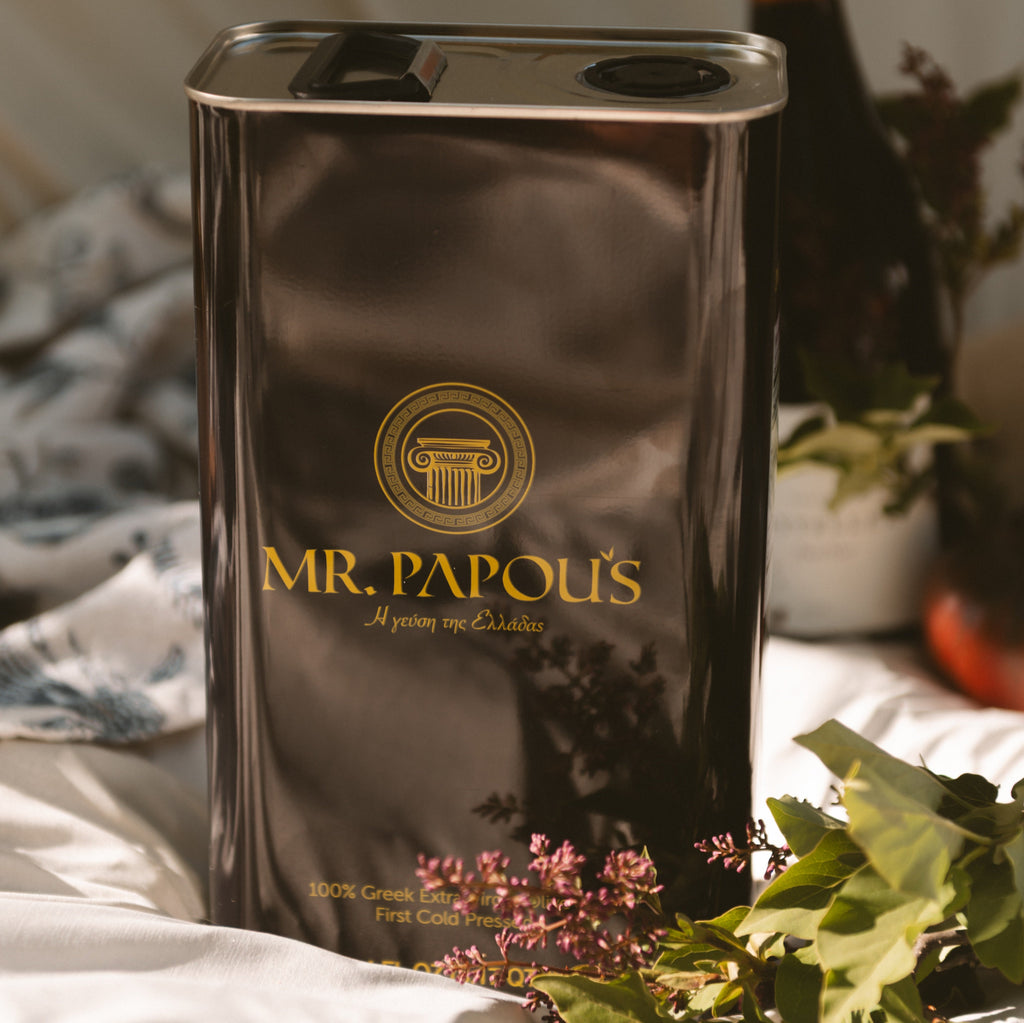 Mr. Papou's 3 Liter Family Tin Authentic Extra Virgin Olive Oil