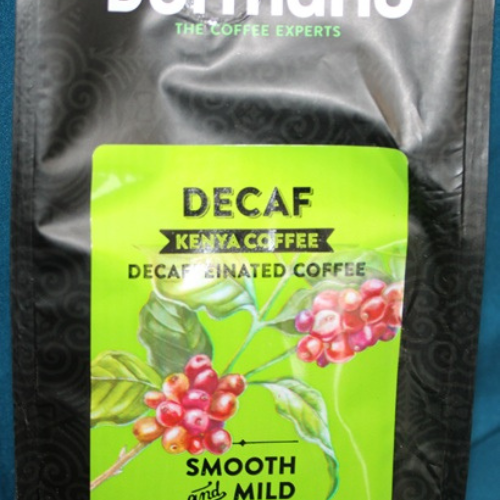 Dormans Decaf Kenya Coffee decaffeinated ground coffee front label