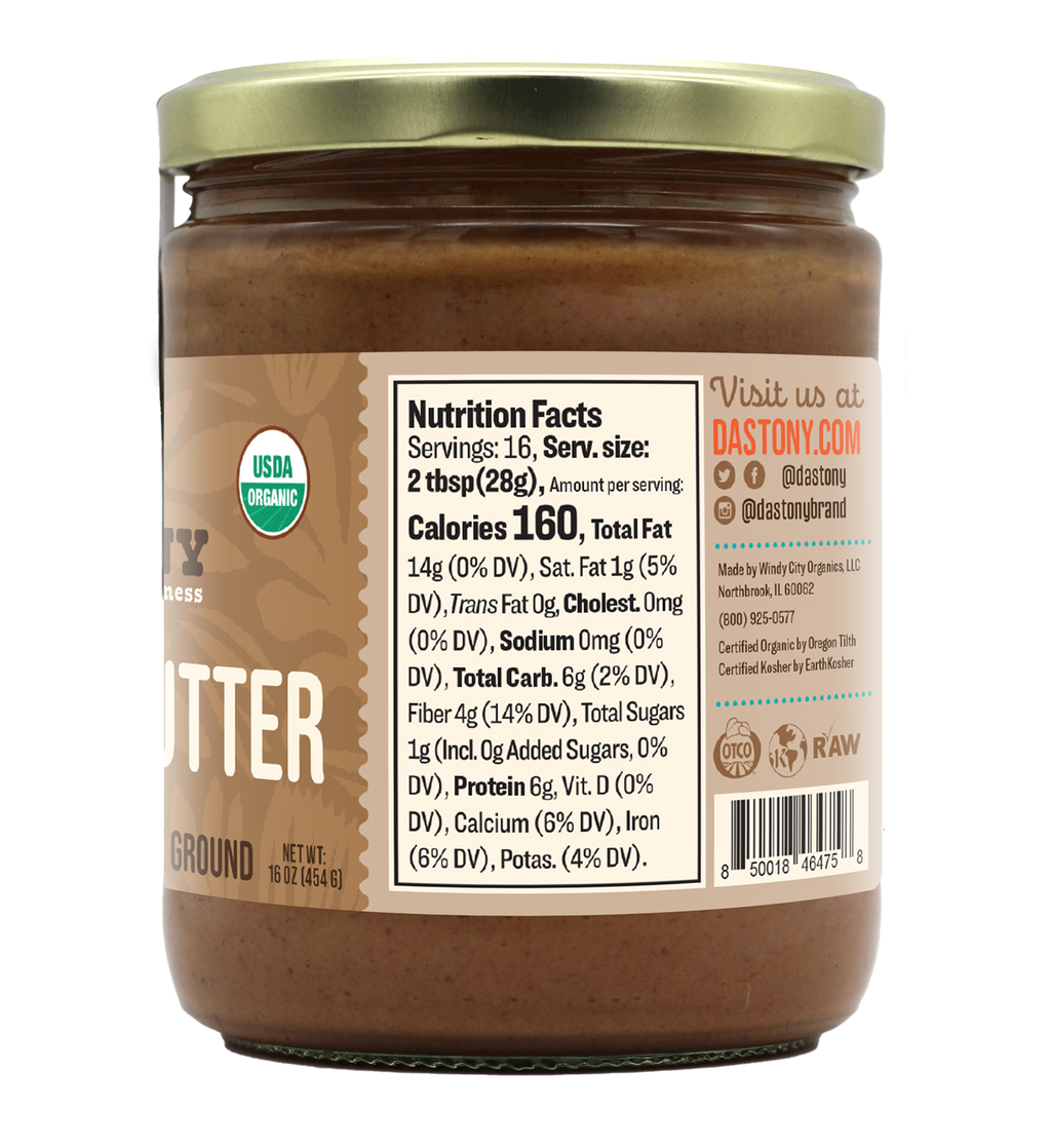 Organic Raw Almond Butter -16 oz