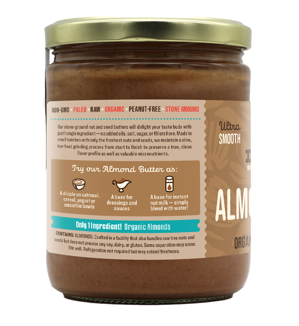Organic Raw Almond Butter -16 oz