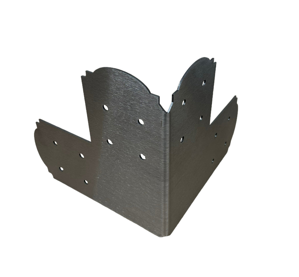 Decorative Design Corner Bracket for 4x4 Post, 4x4 Corner Support Bracket, 4x4 Steel Bracket, 4 inch Post Bracket, 4x4 Corner Bracket