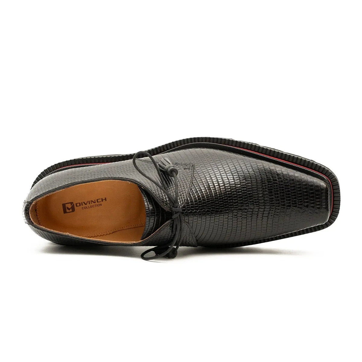 Black Pebbled Calfskin Derby Shoes with Lace-End Tassels